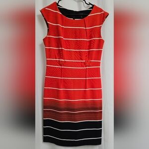 I LE New York Red and Black Ombre Dress